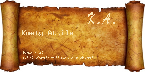 Kmety Attila névjegykártya